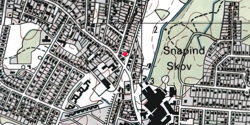 Historisk kort over Snapind Holdeplads Historisk kort over Snapind Holdeplads