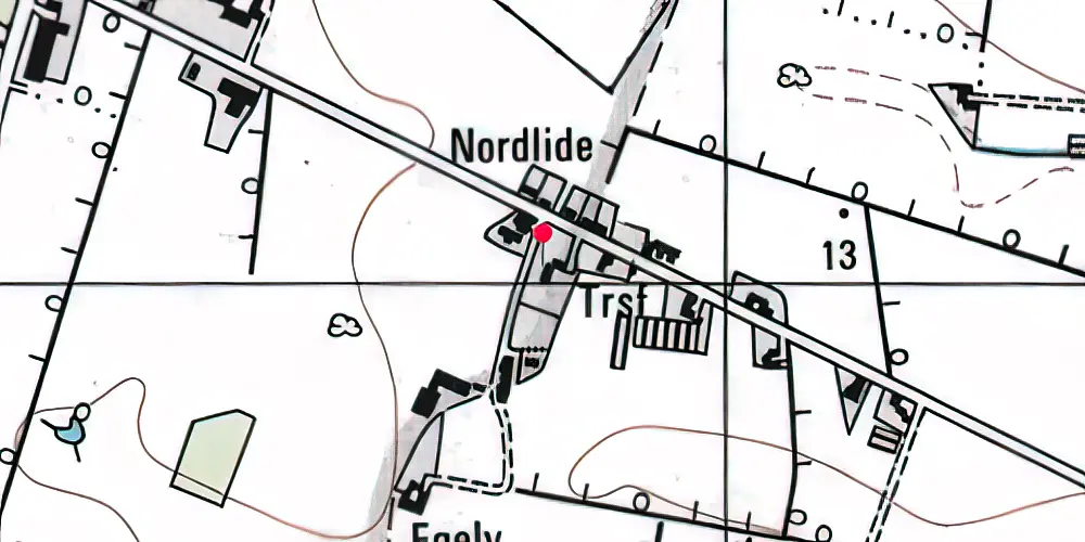 Historisk kort over Beldringe Station Historisk kort over Beldringe Station