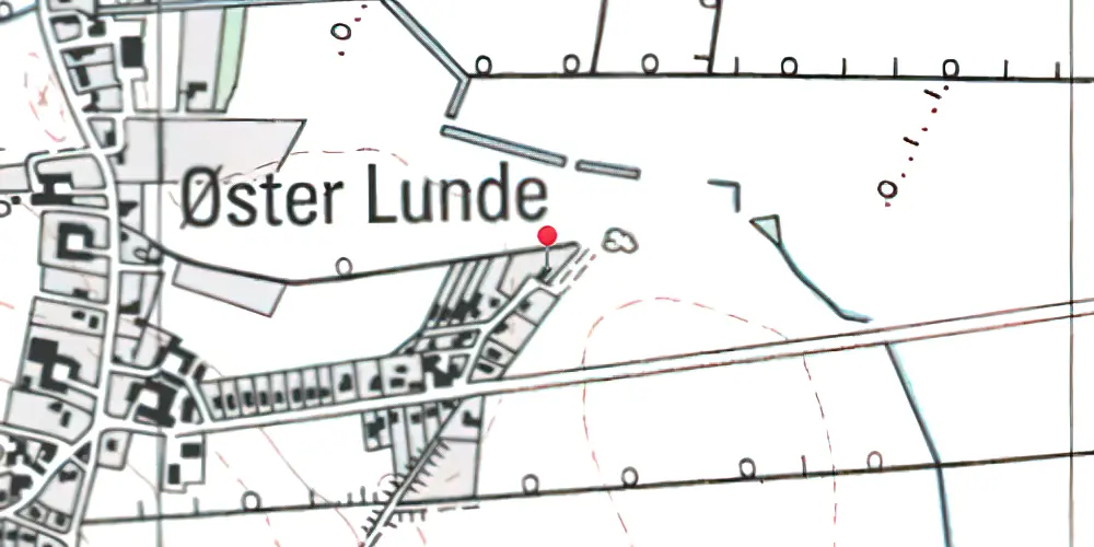 Historisk kort over Lunde Fyn Station Historisk kort over Lunde Fyn Station