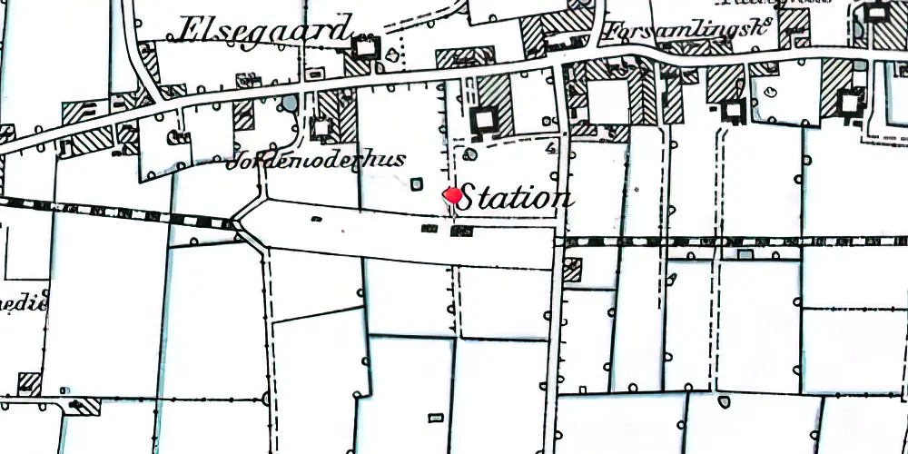 Historisk kort over Dannemare Station Historisk kort over Dannemare Station