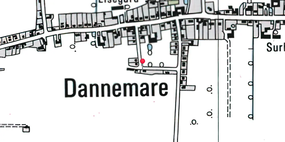 Historisk kort over Dannemare Station Historisk kort over Dannemare Station