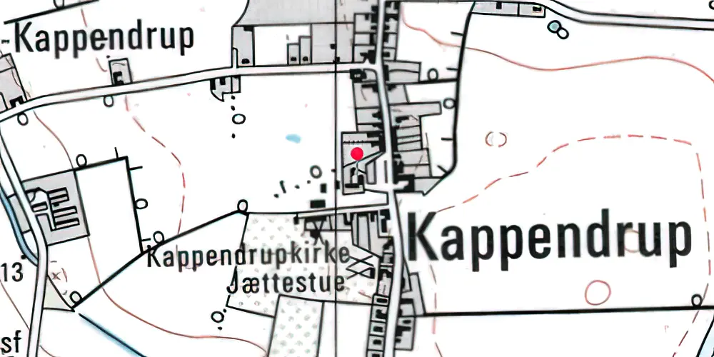 Historisk kort over Kappendrup Station