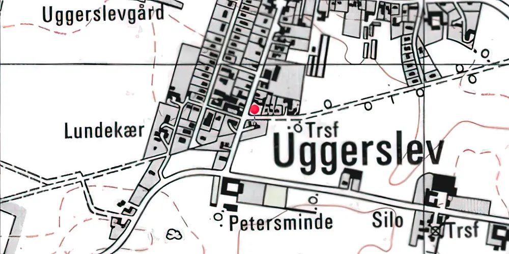 Historisk kort over Uggerslev Station Historisk kort over Uggerslev Station