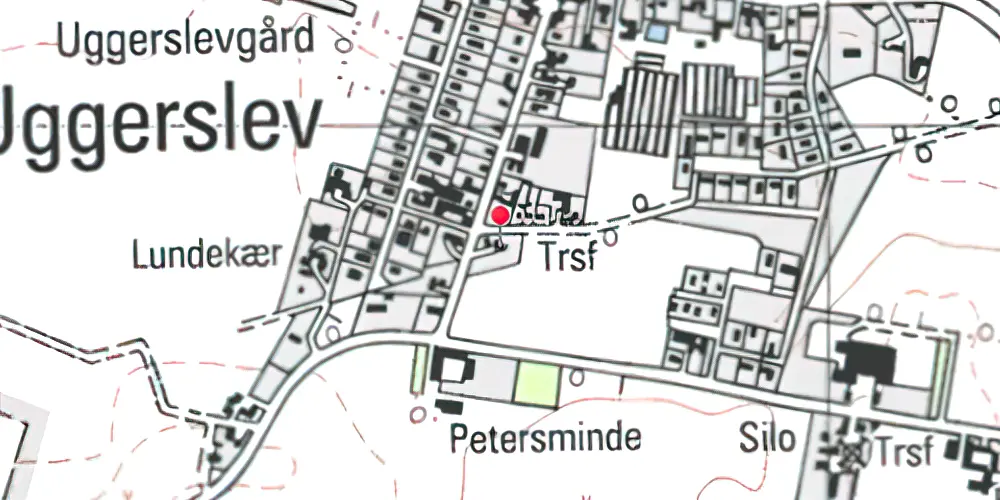 Historisk kort over Uggerslev Station Historisk kort over Uggerslev Station