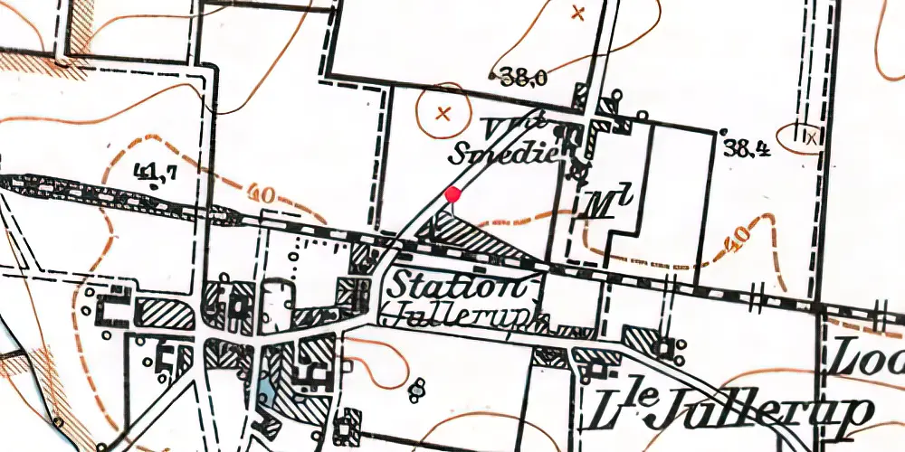 Historisk kort over Jullerup Station Historisk kort over Jullerup Station