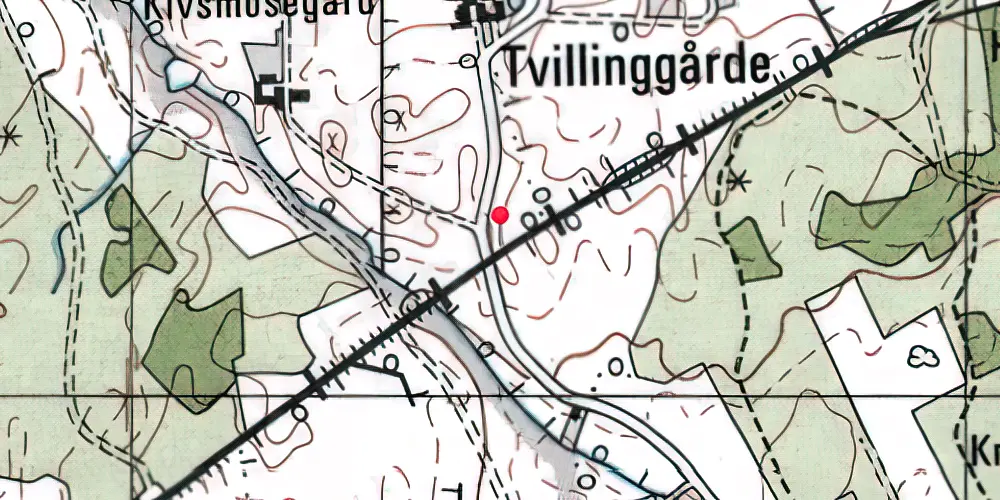 Historisk kort over Kivsmose Trinbræt