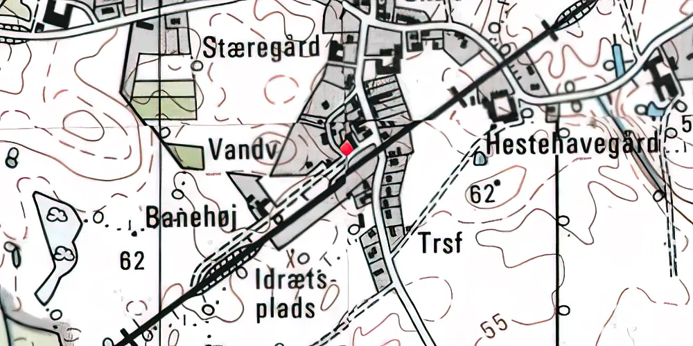 Historisk kort over Nårup Station Historisk kort over Nårup Station
