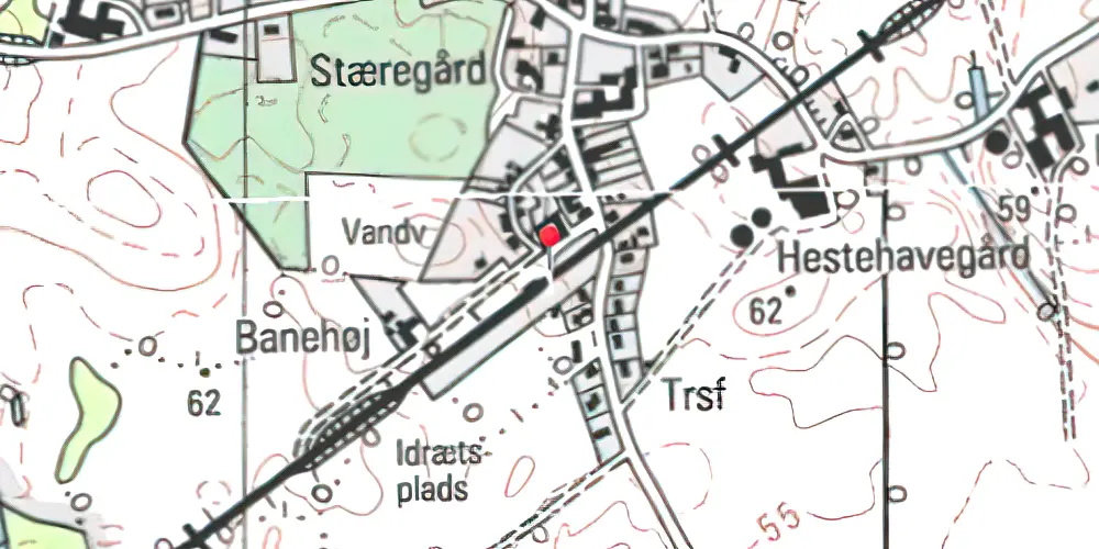 Historisk kort over Nårup Station Historisk kort over Nårup Station