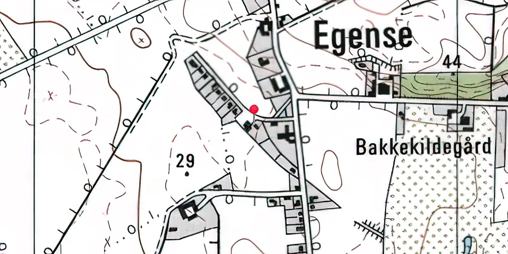 Historisk kort over Egense Station Historisk kort over Egense Station