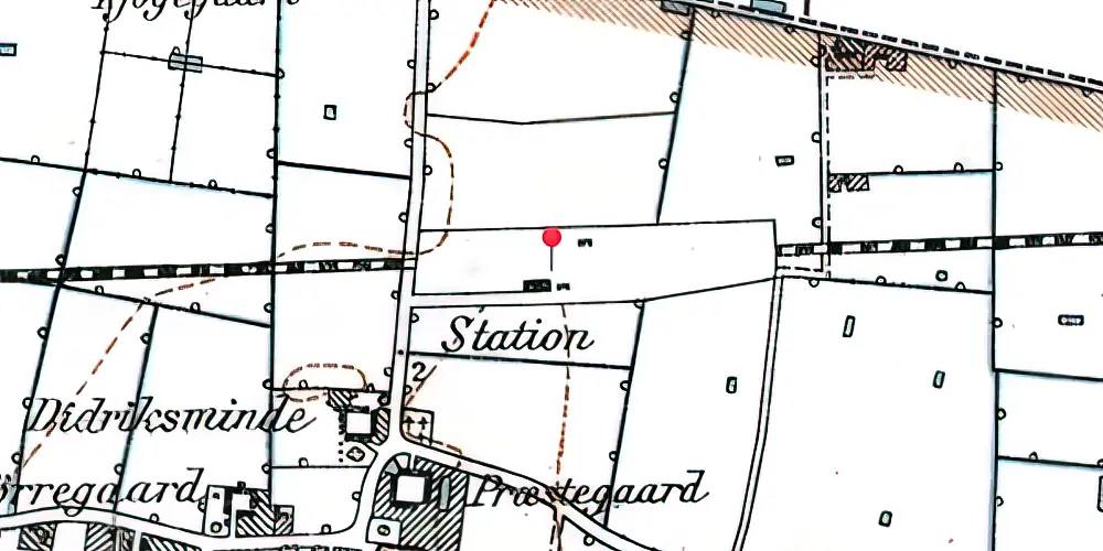 Historisk kort over Gloslunde Station Historisk kort over Gloslunde Station