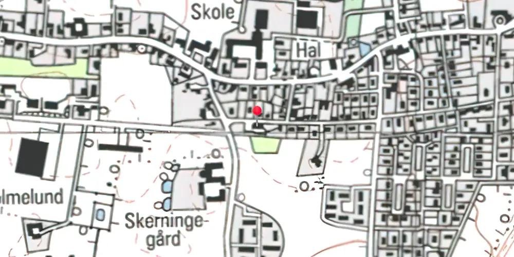Historisk kort over Vester Skerninge Station Historisk kort over Vester Skerninge Station