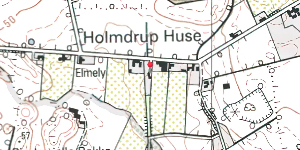 Historisk kort over Holmdrup Holdeplads