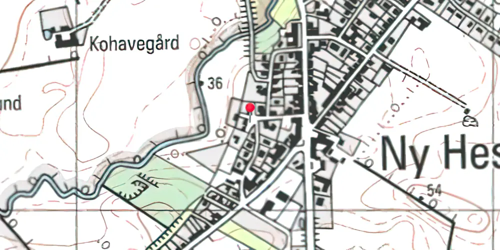 Historisk kort over Hesselager Station Historisk kort over Hesselager Station