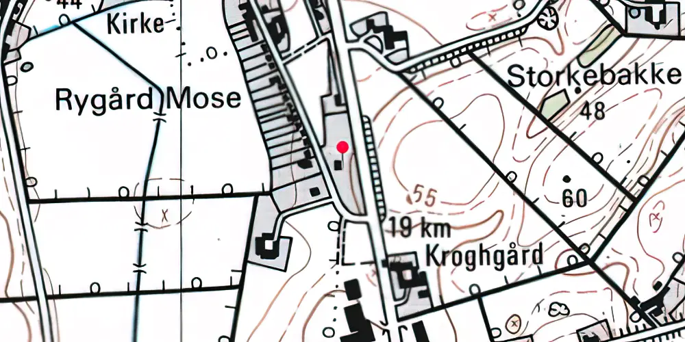 Historisk kort over Rygaard Station Historisk kort over Rygaard Station