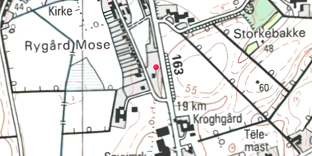 Historisk kort over Rygaard Station Historisk kort over Rygaard Station