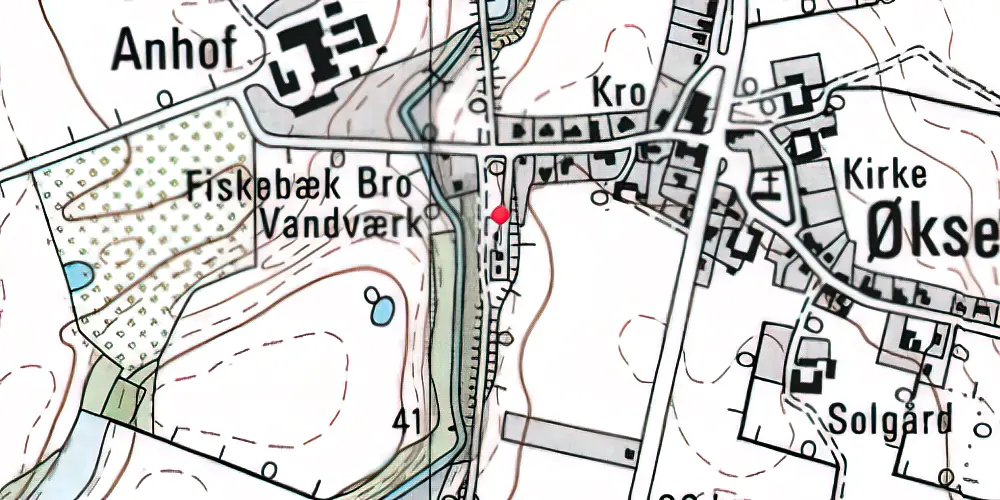 Historisk kort over Øksendrup Station Historisk kort over Øksendrup Station
