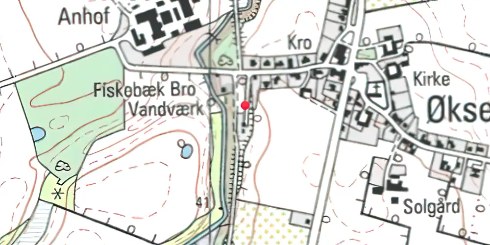 Historisk kort over Øksendrup Station Historisk kort over Øksendrup Station