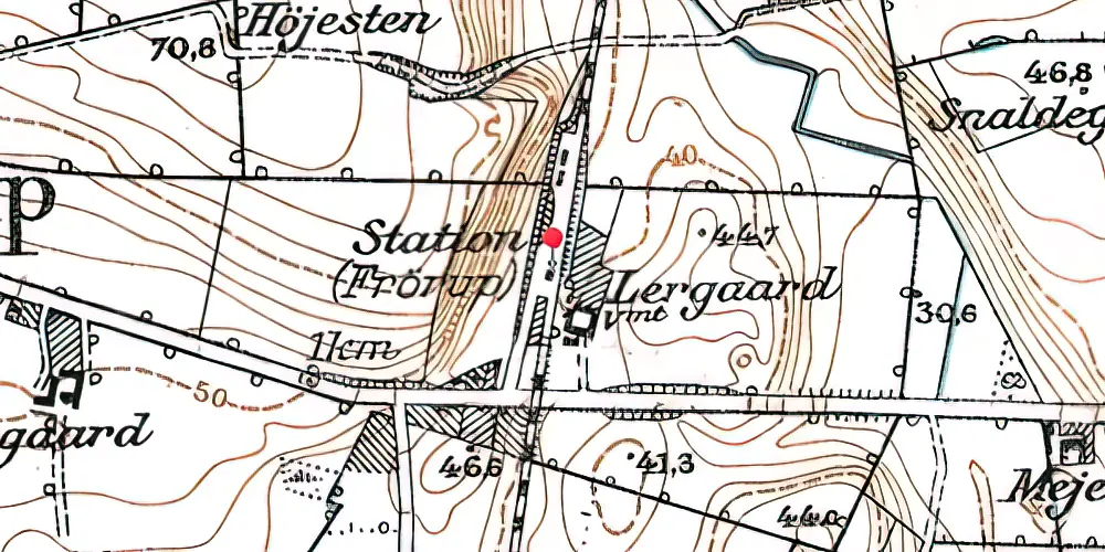 Historisk kort over Frørup Station Historisk kort over Frørup Station