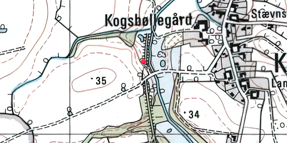 Historisk kort over Kogsbølle Trinbræt Historisk kort over Kogsbølle Trinbræt
