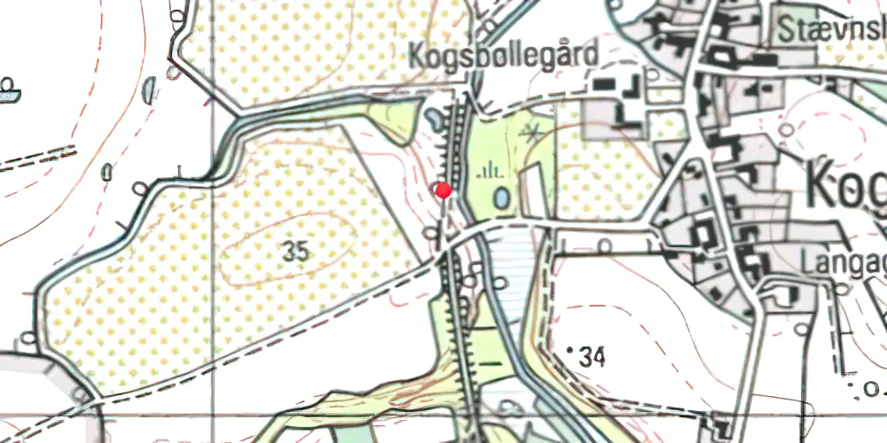 Historisk kort over Kogsbølle Trinbræt Historisk kort over Kogsbølle Trinbræt