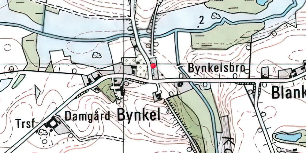 Historisk kort over Bynkel Holdeplads