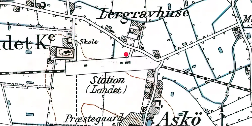 Historisk kort over Landet Station Historisk kort over Landet Station