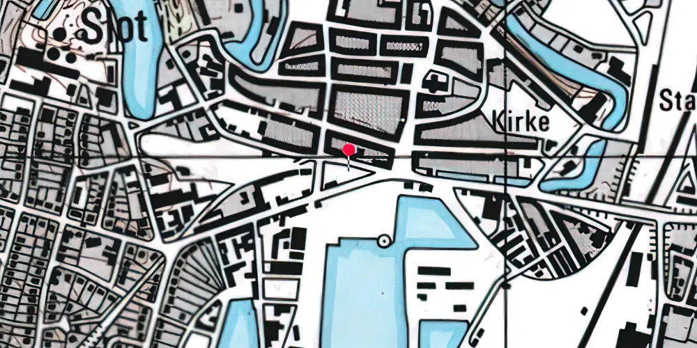 Historisk kort over Nyborg Syd Station Historisk kort over Nyborg Syd Station