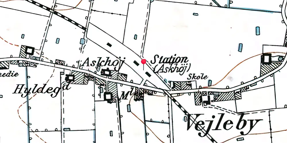 Historisk kort over Askhøj Station Historisk kort over Askhøj Station