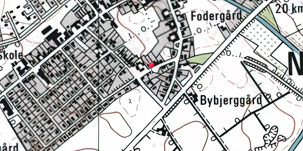 Historisk kort over Nørre Broby Station Historisk kort over Nørre Broby Station