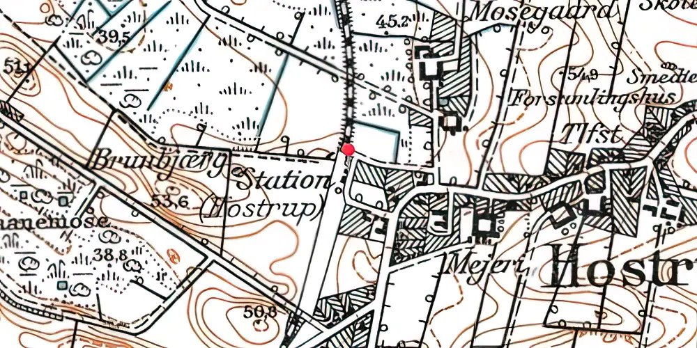 Historisk kort over Håstrup Station Historisk kort over Håstrup Station