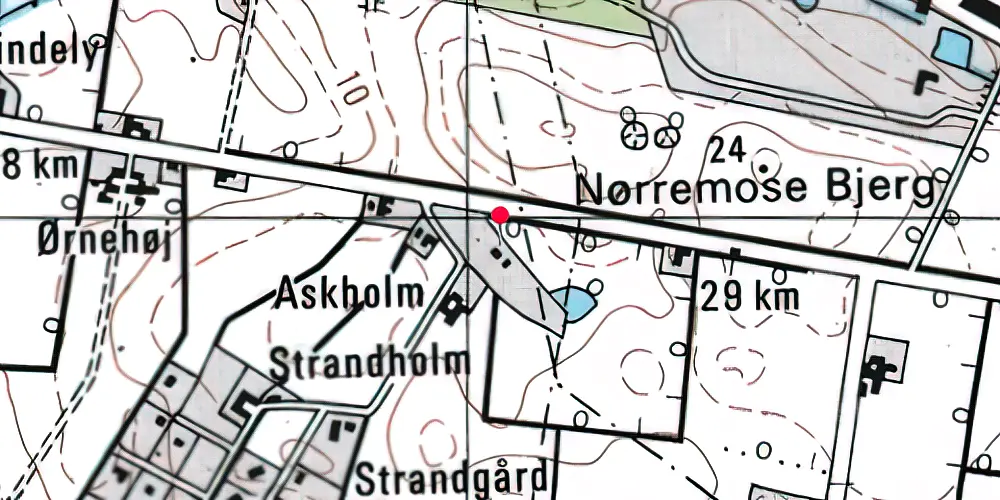 Historisk kort over Stensgaard Station Historisk kort over Stensgaard Station