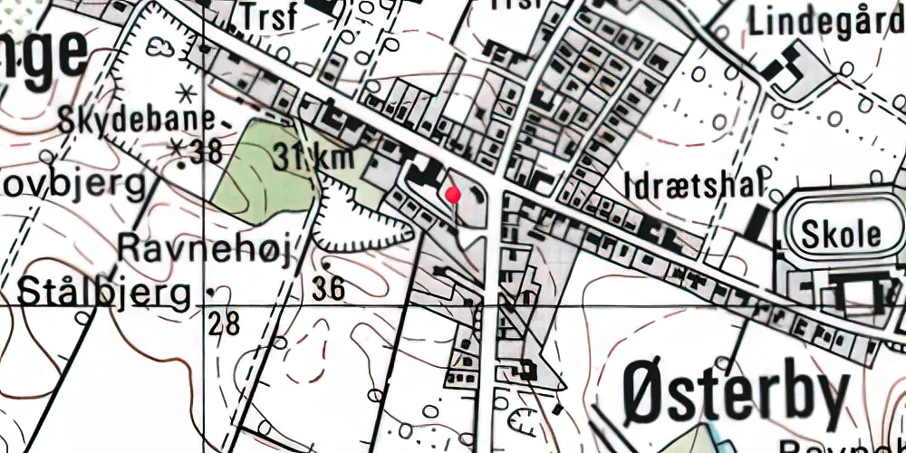 Historisk kort over Millinge Station Historisk kort over Millinge Station