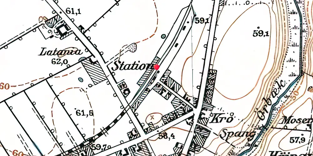 Historisk kort over Ørbæk Station Historisk kort over Ørbæk Station