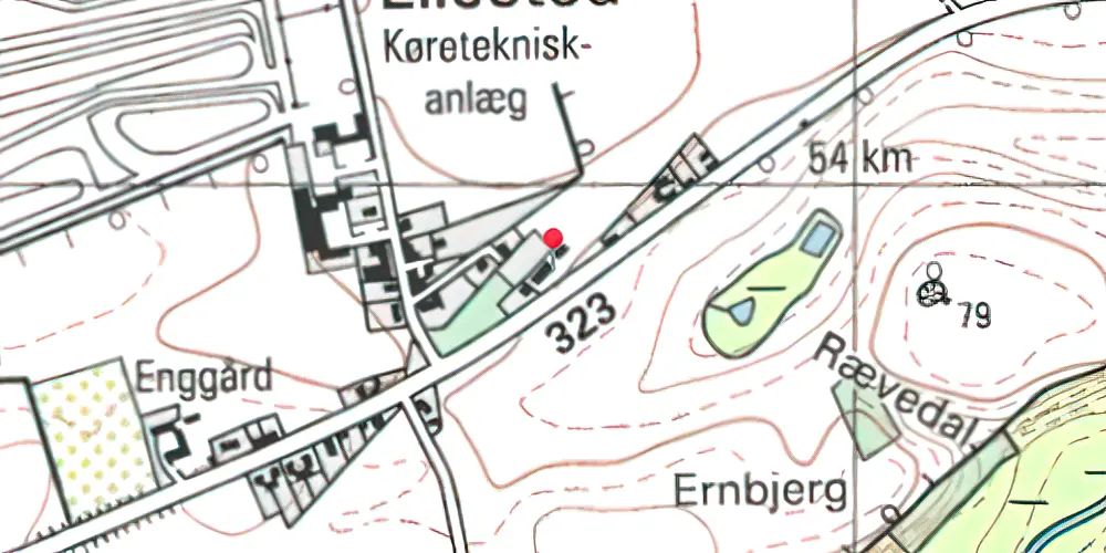 Historisk kort over Ellested Station Historisk kort over Ellested Station
