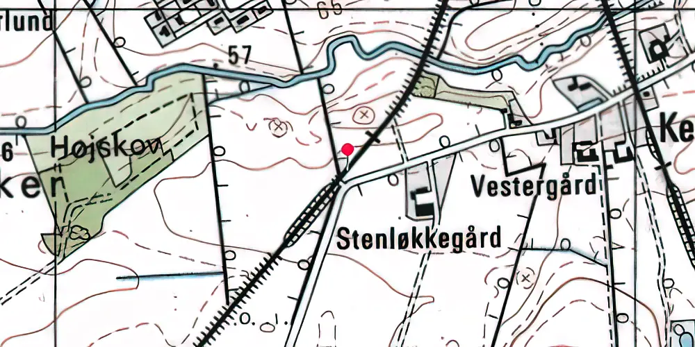 Historisk kort over Boltinggård Trinbræt Historisk kort over Boltinggård Trinbræt