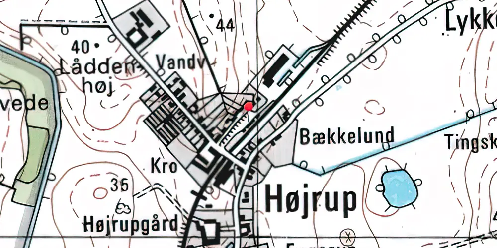 Historisk kort over Højrup Station Historisk kort over Højrup Station