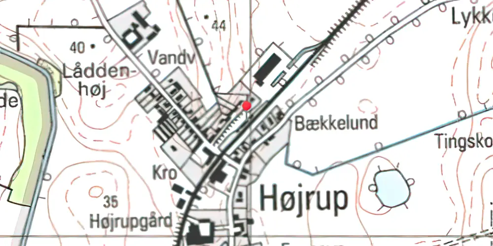 Historisk kort over Højrup Station Historisk kort over Højrup Station