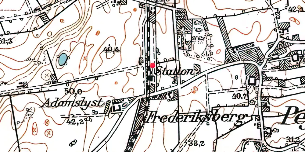 Historisk kort over Pejrup Station Historisk kort over Pejrup Station