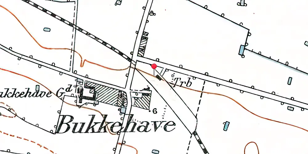 Historisk kort over Bukkehave Holdeplads Historisk kort over Bukkehave Holdeplads