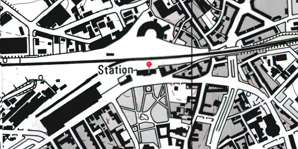 Historisk kort over Odense Banegård [1914-1995]