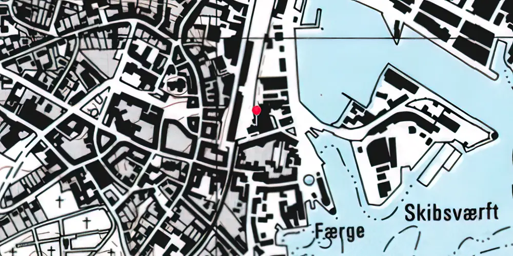 Historisk kort over Svendborg SNB Station Historisk kort over Svendborg SNB Station