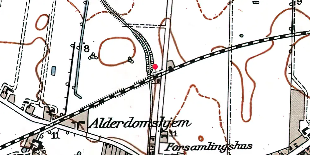 Historisk kort over Våbensted Trinbræt