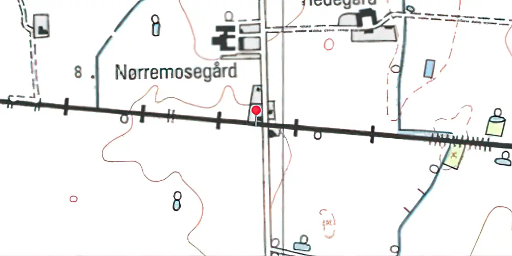 Historisk kort over Østofte Holdeplads Historisk kort over Østofte Holdeplads