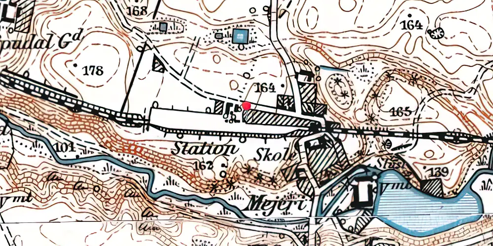 Historisk kort over Døstrup (Himmerland) Station Historisk kort over Døstrup (Himmerland) Station