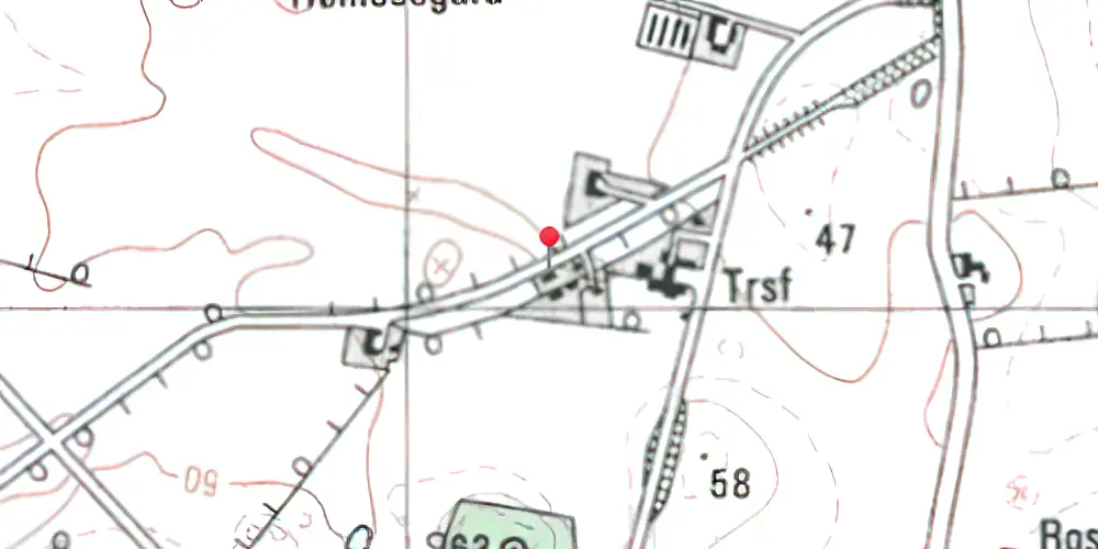 Historisk kort over Store-Rørbæk Station Historisk kort over Store-Rørbæk Station