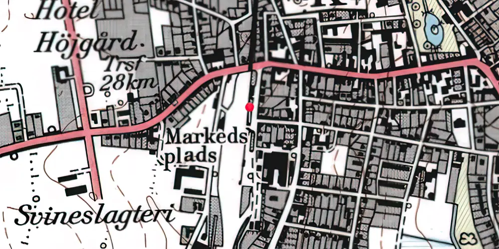Historisk kort over Aars Station Historisk kort over Aars Station