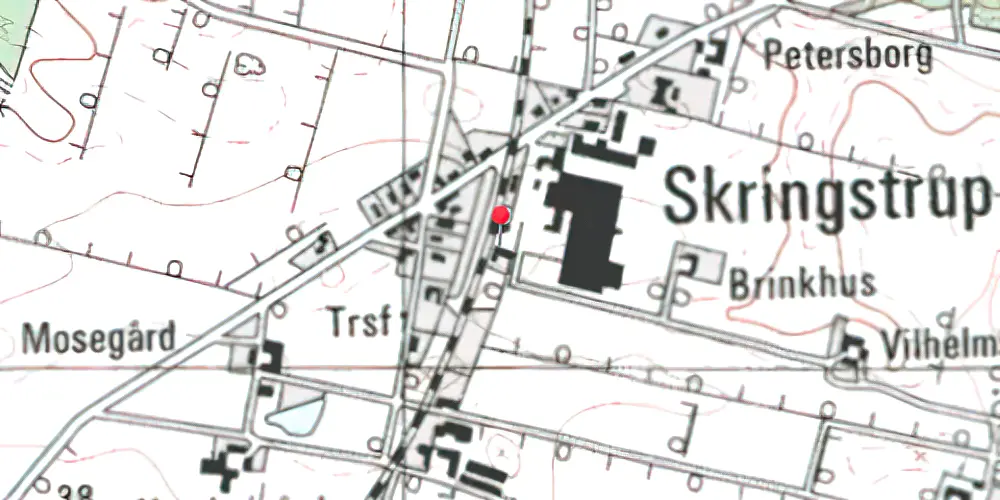 Historisk kort over Skringstrup Billetsalgssted Historisk kort over Skringstrup Billetsalgssted