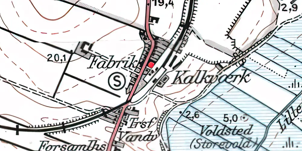 Historisk kort over Hillerslev Station Historisk kort over Hillerslev Station