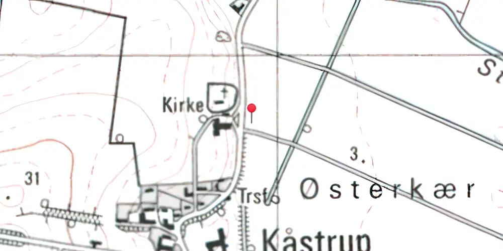 Historisk kort over Kaastrup Trinbræt Historisk kort over Kaastrup Trinbræt