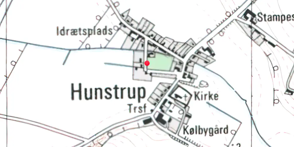 Historisk kort over Hunstrup Station